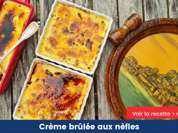 Crème brûlée aux nèfles
